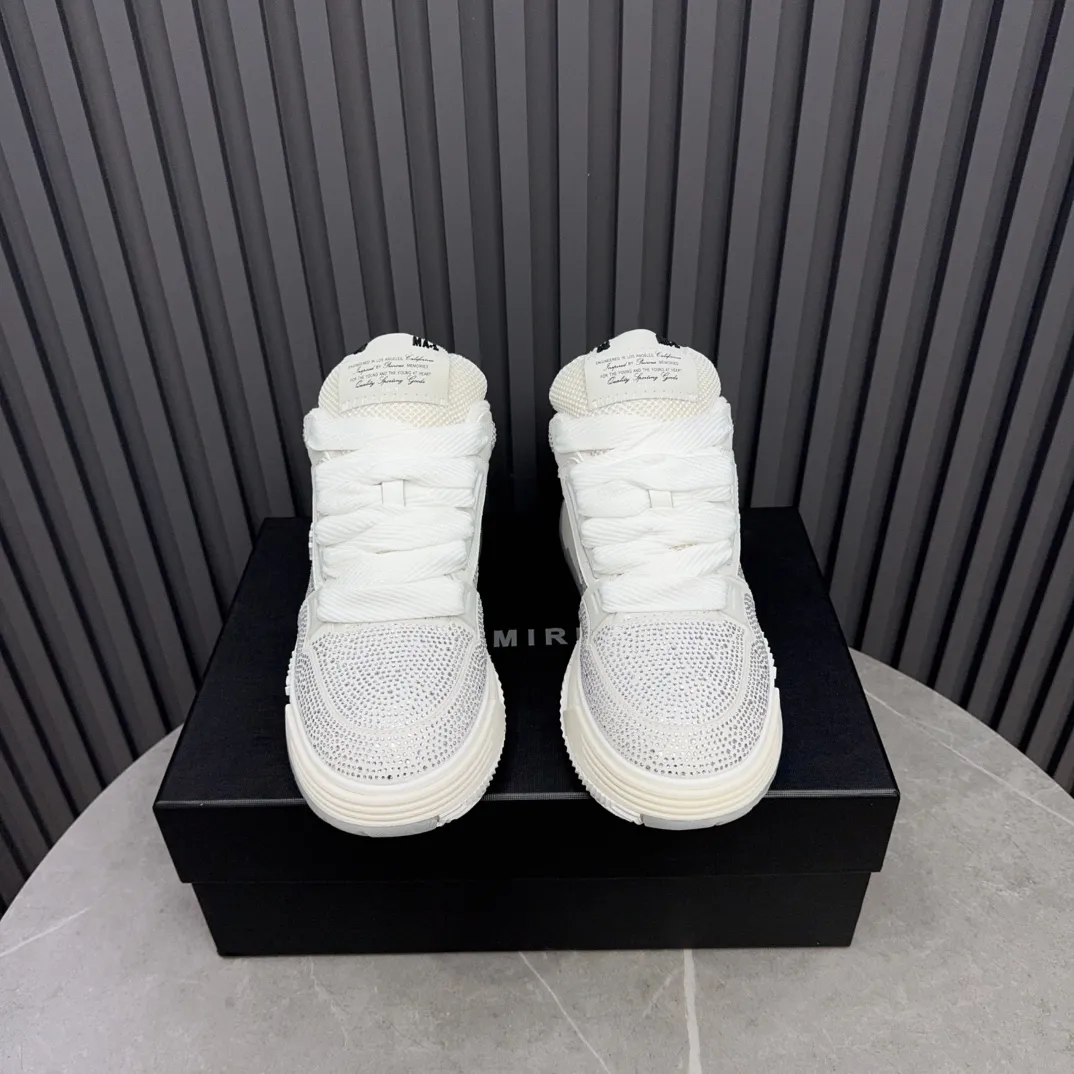 Men's shoes 💰760💰 AMIRI AMIRI fashion brand hot sale 🔥 Available all year round, couples 💑 Official website synchronization Imported fabrics 1⃣️ vs 1⃣️ replica, original factory special original sole, 35-45 (45. non-refundable)